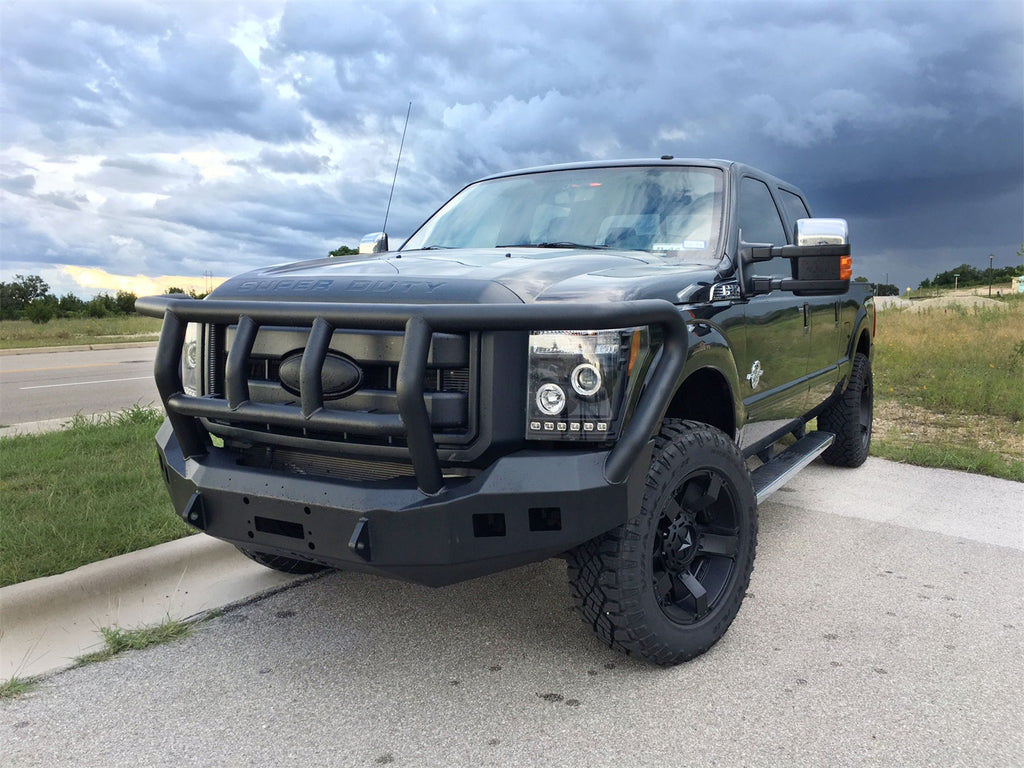 Road Armor 611R2B Stealth Winch Front Bumper for Select Ford F-250 Super Duty, Ford F-350 Super Duty