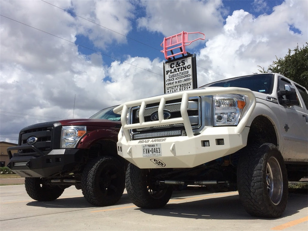 Road Armor 611R2B Stealth Winch Front Bumper for Select Ford F-250 Super Duty, Ford F-350 Super Duty