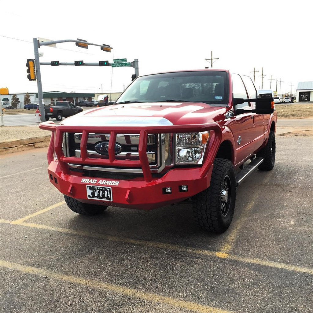 Road Armor 611R2B Stealth Winch Front Bumper for Select Ford F-250 Super Duty, Ford F-350 Super Duty
