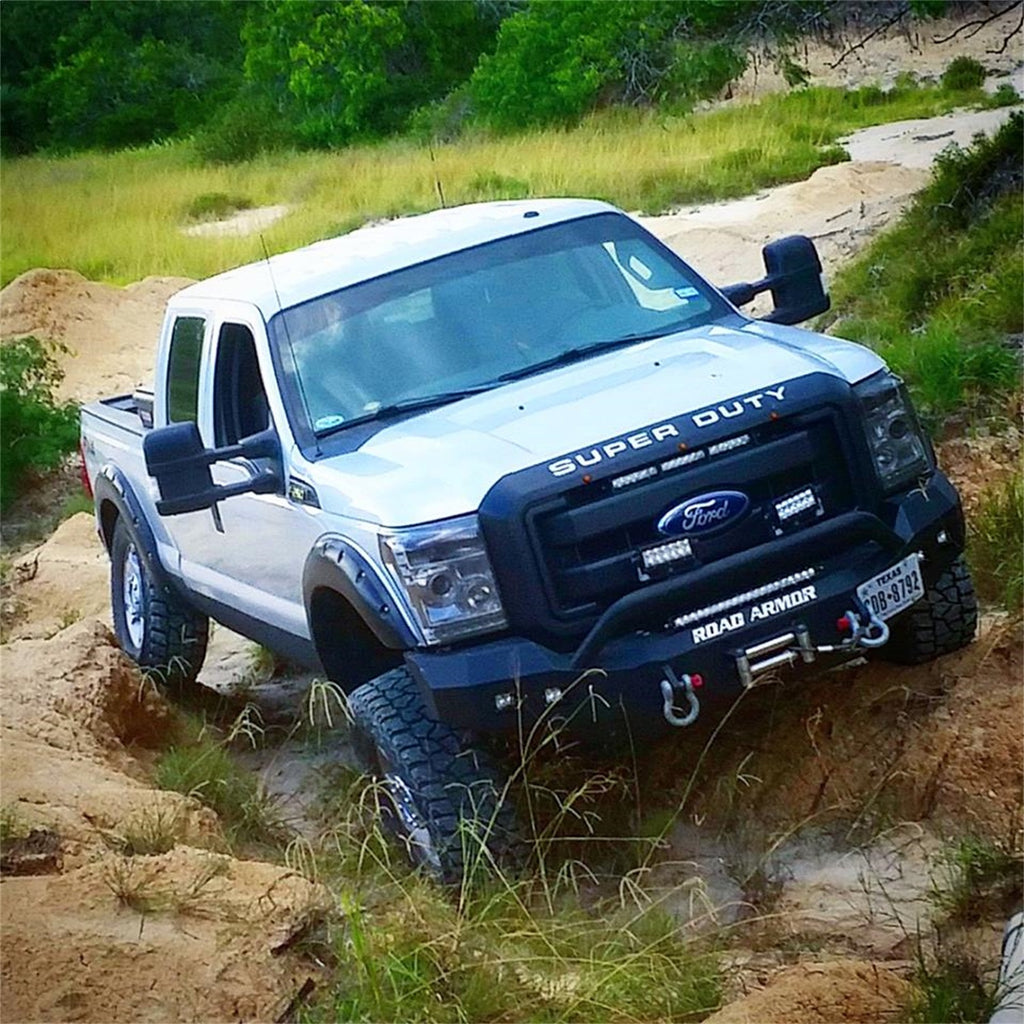 Road Armor 611R4B Stealth Winch Front Bumper for Select Ford F-250 Super Duty, Ford F-350 Super Duty