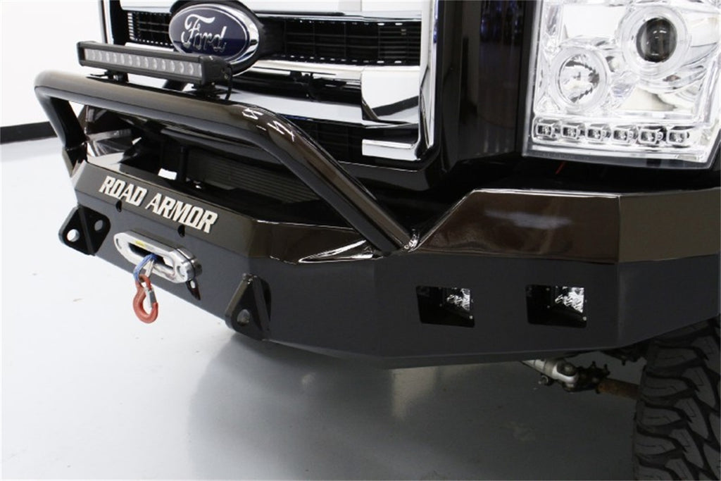 Road Armor 611R4B Stealth Winch Front Bumper for Select Ford F-250 Super Duty, Ford F-350 Super Duty