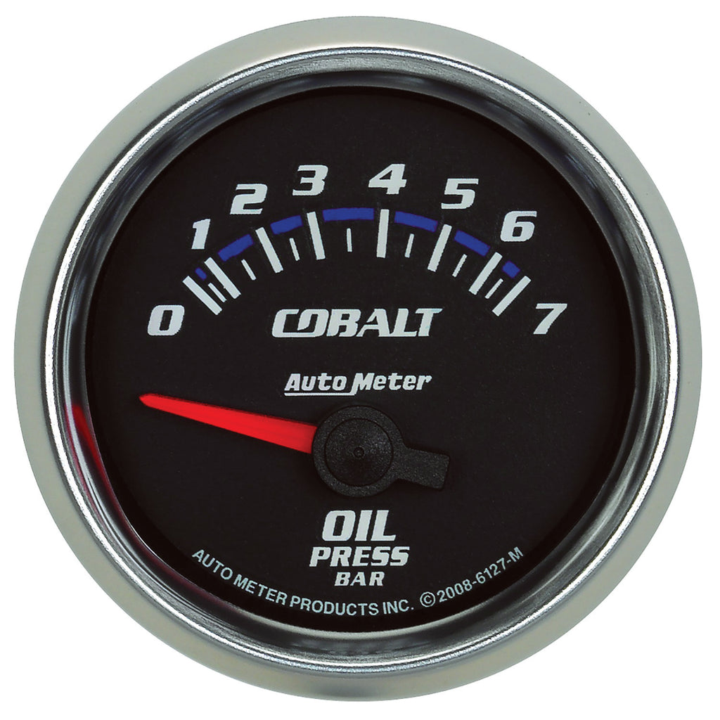 AutoMeter 6127-M GAUGE, OIL PRESSURE, 2 1/16", 7BAR, ELECTRIC, COBALT
