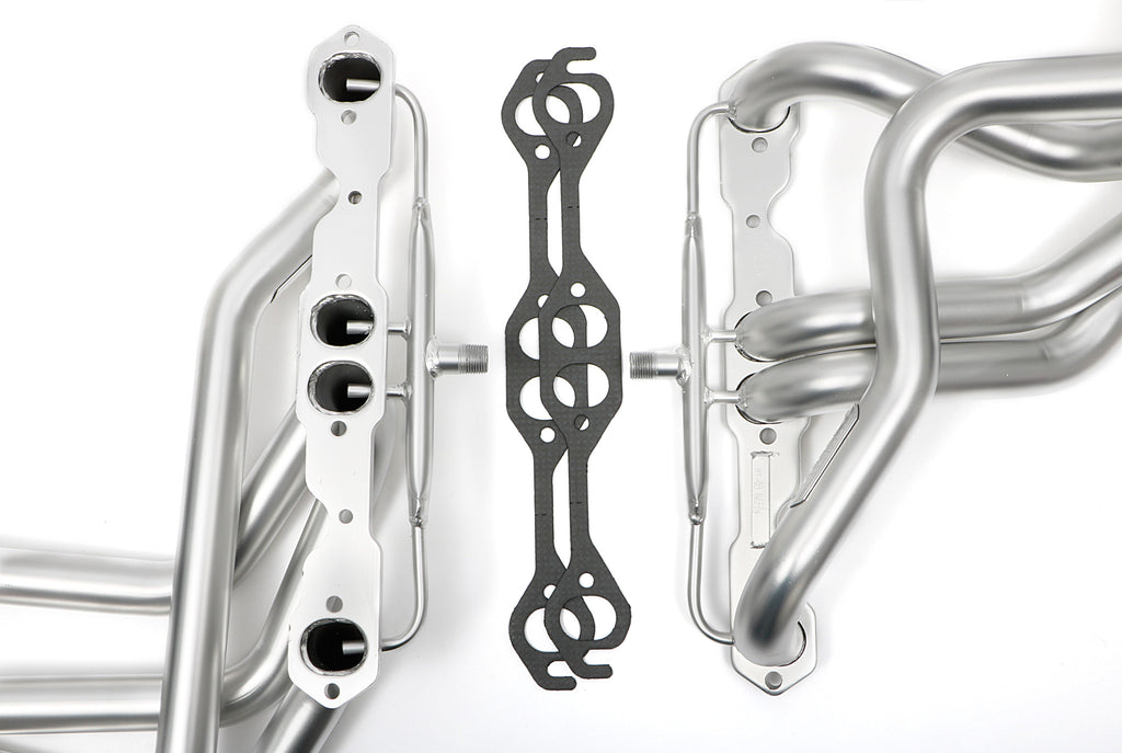 Hedman Hedders 61298 H.D. Silver Long-Tube EO Headers For 64-77 Chevelle 283-400 w/AIR for Select Chevrolet Bel Air, Chevrolet Biscayne, Chevrolet Brookwood, Chevrolet Caprice, Chevrolet Chevelle, Chevrolet El Camino, Chevrolet Impala, Chevrolet Monte