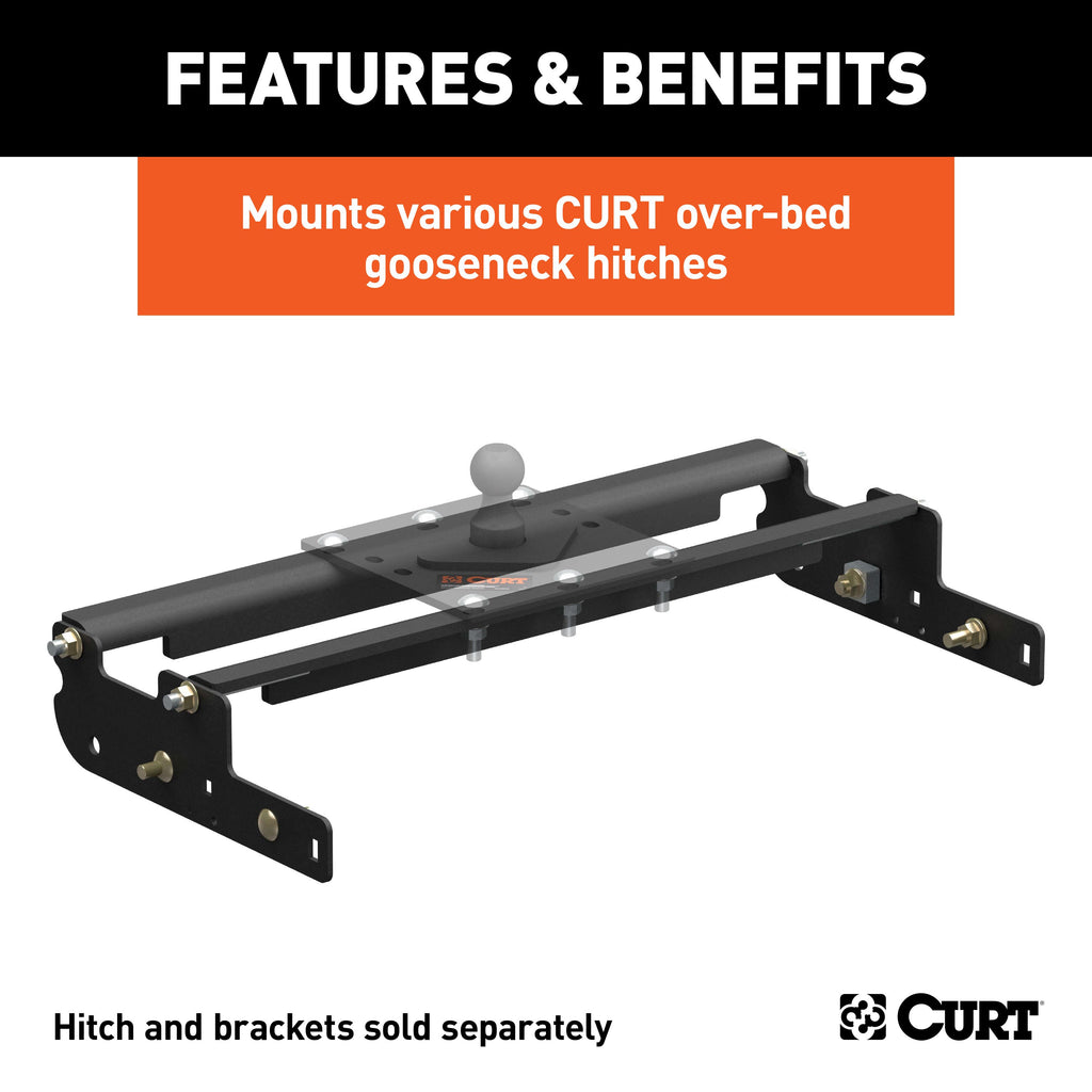 CURT 61332 Over-Bed Gooseneck Installation Brackets, Select Ford F-250, F-350, F-450