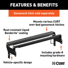 Load image into Gallery viewer, CURT 61341 Over-Bed Gooseneck Install Brackets, Select Silverado, Sierra 1500, 2500, 3500