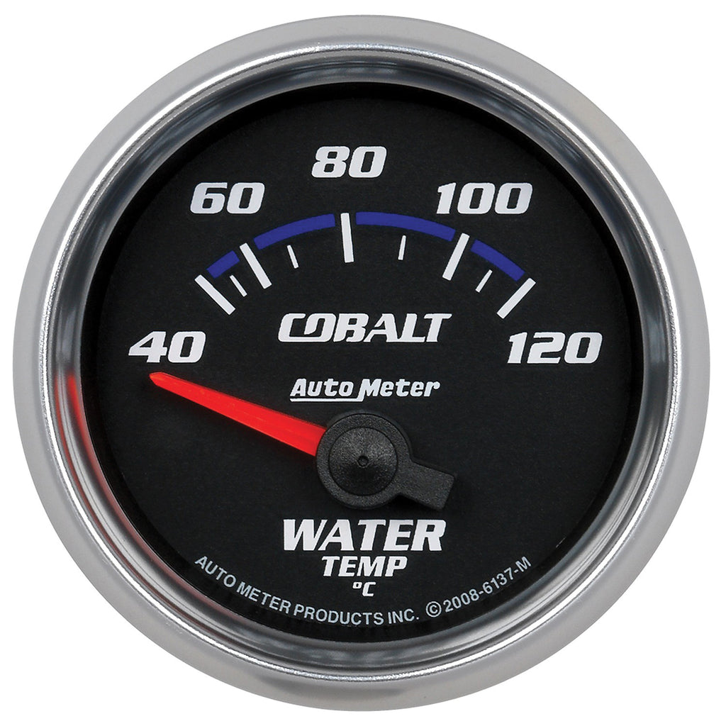 AutoMeter 6137-M GAUGE, WATER TEMP, 2 1/16", 40-120?C, ELECTRIC, COBALT
