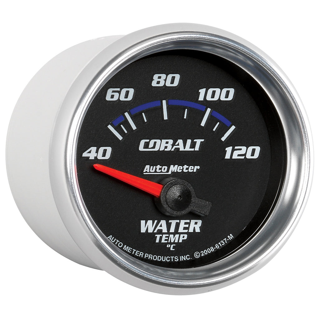 AutoMeter 6137-M GAUGE, WATER TEMP, 2 1/16", 40-120?C, ELECTRIC, COBALT