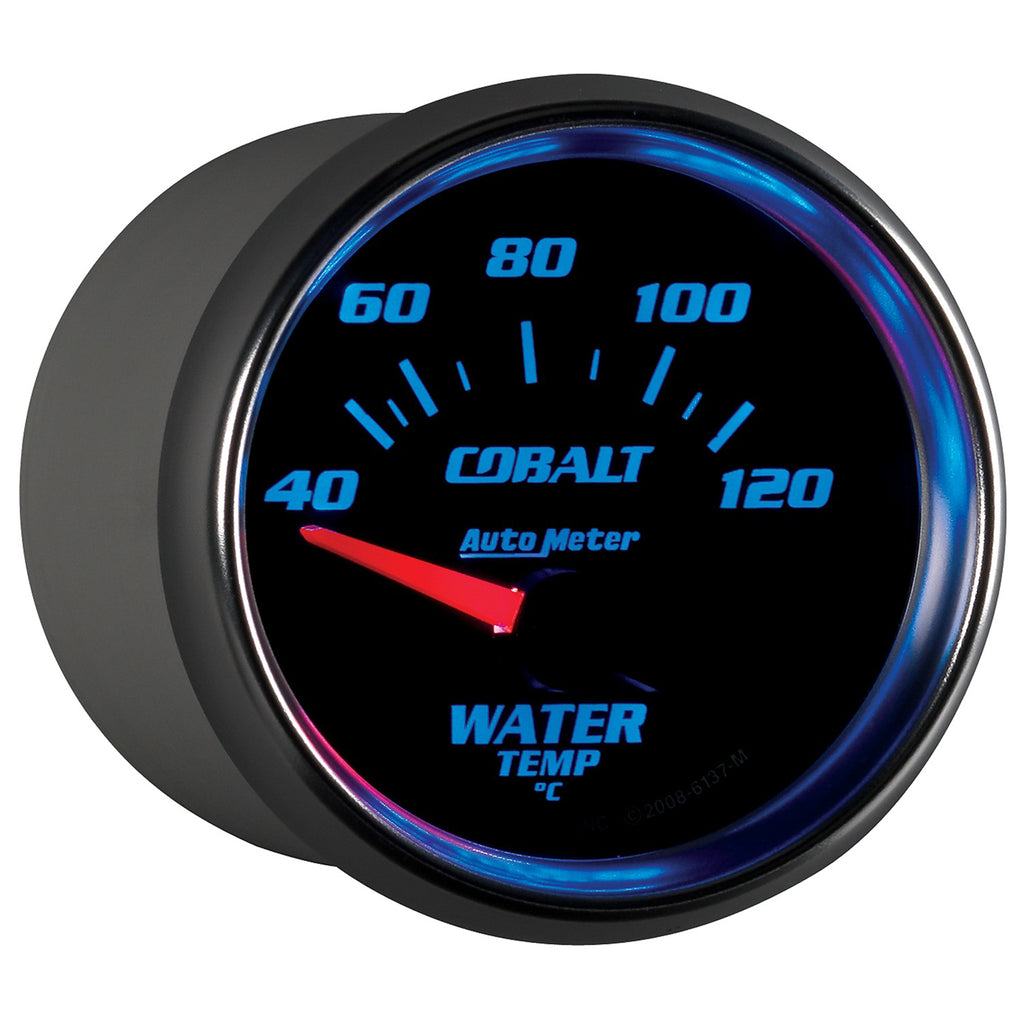 AutoMeter 6137-M GAUGE, WATER TEMP, 2 1/16", 40-120?C, ELECTRIC, COBALT