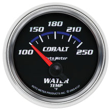 Load image into Gallery viewer, AutoMeter 6137 GAUGE, WATER TEMP, 2 1/16", 100-250?F, ELECTRIC, COBALT