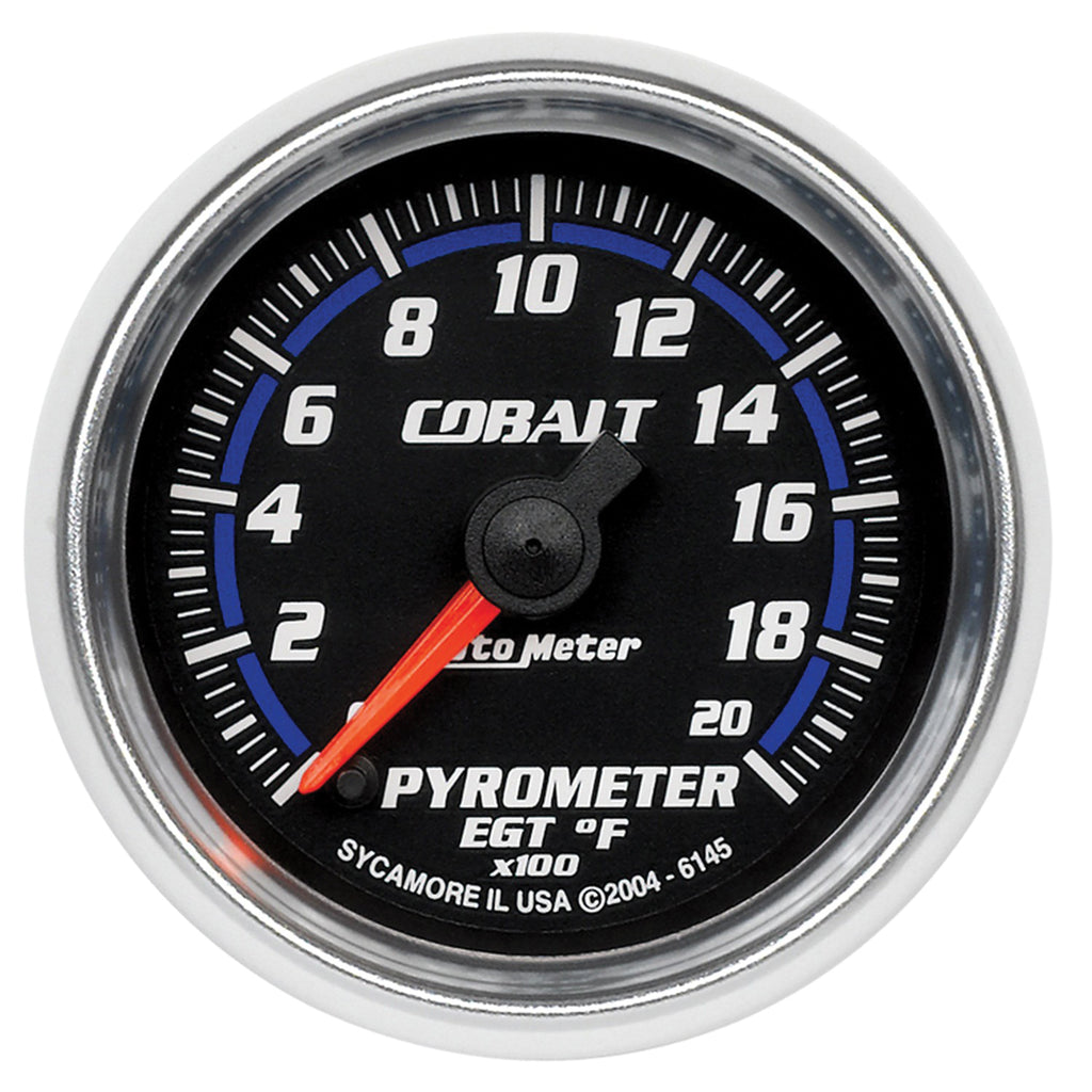 AutoMeter 6145 GAUGE, PYROMETER (EGT), 2 1/16", 2000?F, DIGITAL STEPPER MOTOR, COBALT