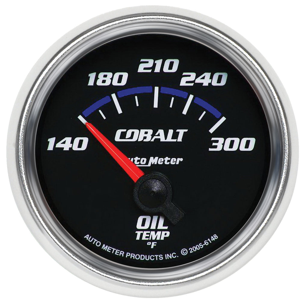 AutoMeter 6148 GAUGE, OIL TEMP, 2 1/16", 140-300?F, ELECTRIC, COBALT