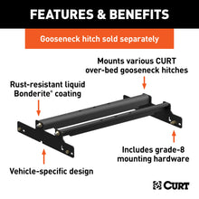 Load image into Gallery viewer, CURT 61509 Over-Bed Gooseneck Installation Brackets, Select Dodge Ram 1500, 2500, 3500