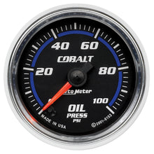 Load image into Gallery viewer, AutoMeter 6153 GAUGE, OIL PRESSURE, 2 1/16", 100PSI, DIGITAL STEPPER MOTOR, COBALT