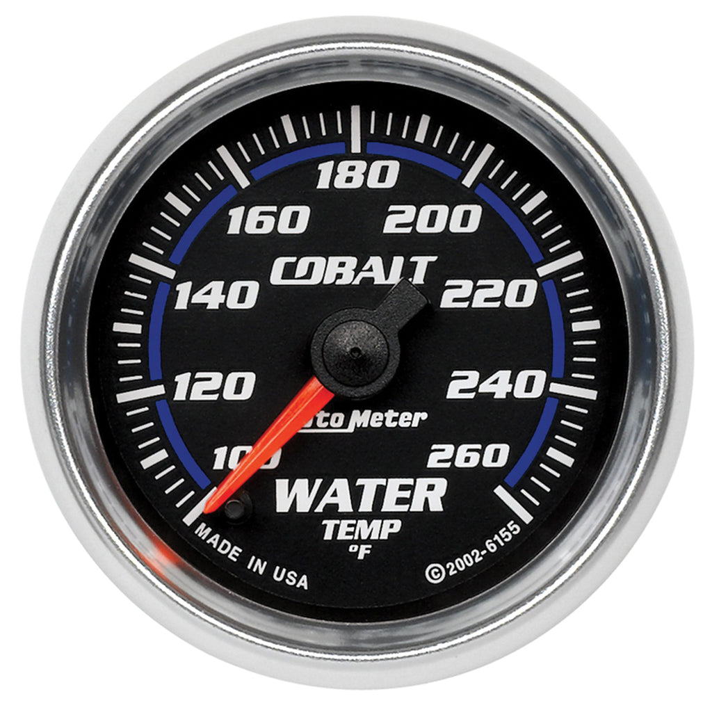 AutoMeter 6155 GAUGE, WATER TEMP, 2 1/16", 100-260?F, DIGITAL STEPPER MOTOR, COBALT
