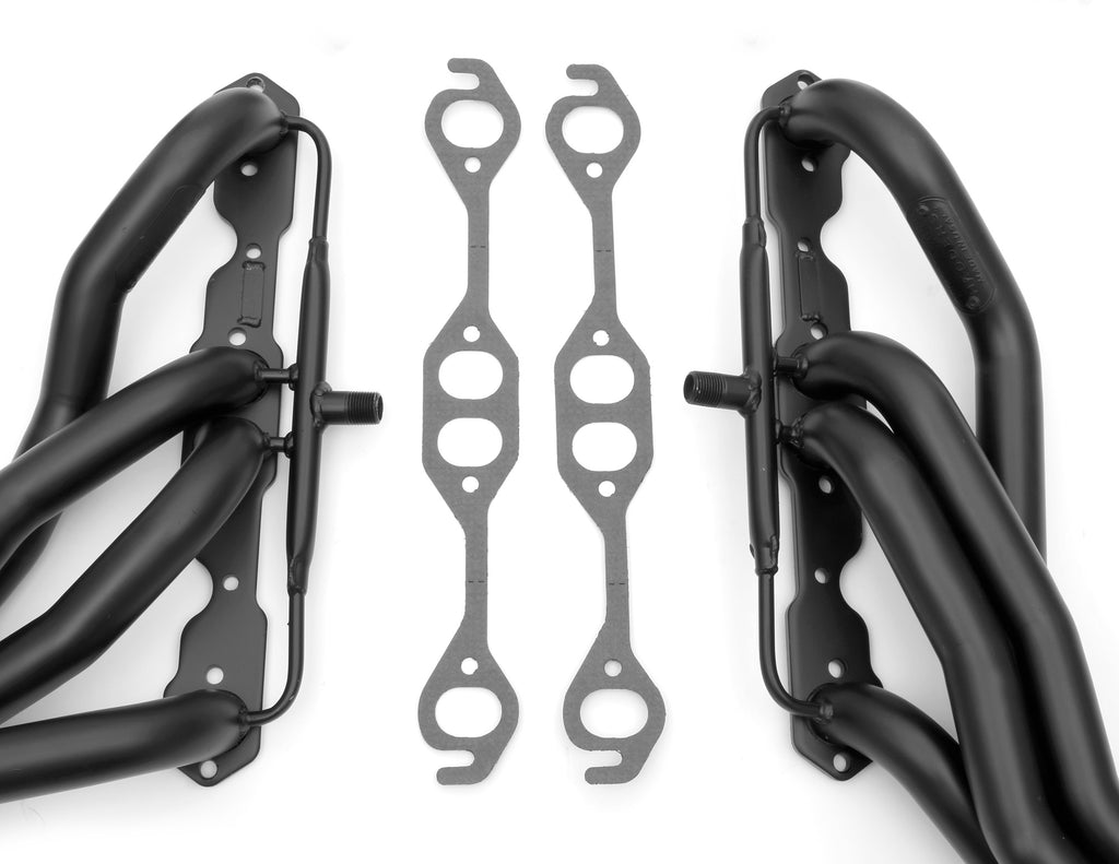 Hedman Hedders 61603 HD Black Mid-Length EO Headers For 67-81 Camaro 283-400 w/A.I.R. for Select Chevrolet Bel Air, Chevrolet Biscayne, Chevrolet Caprice, Chevrolet Chevelle, Chevrolet El Camino, Chevrolet Impala, Chevrolet Monte Carlo, Chevrolet