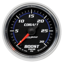 Load image into Gallery viewer, AutoMeter 6160 GAUGE, BOOST, 2 1/16", 30PSI, DIGITAL STEPPER MOTOR, COBALT