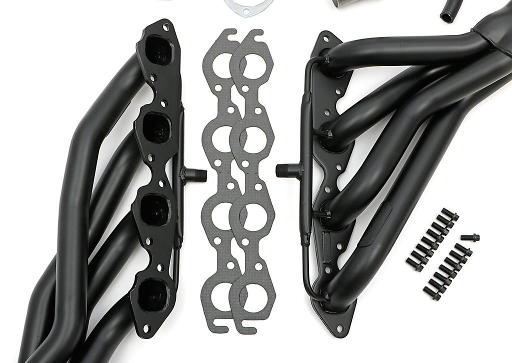 Hedman Hedders 61613 HD Black Mid-Length Headers For 67-81 Camaro 396-502 with A.I.R. for Select Chevrolet Bel Air, Chevrolet Biscayne, Chevrolet Brookwood, Chevrolet Camaro, Chevrolet Caprice, Chevrolet Chevelle, Chevrolet Chevy II, Chevrolet El Camino,