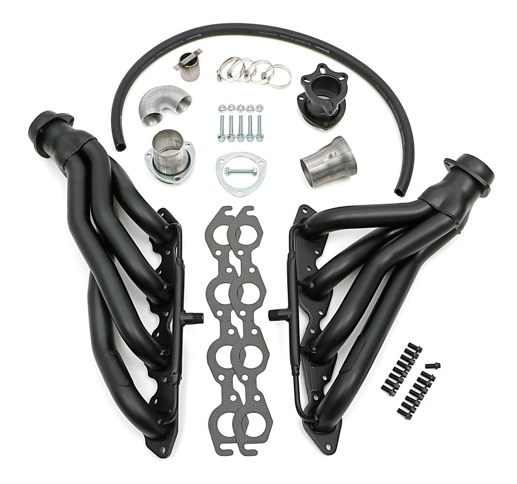 Hedman Hedders 61613 HD Black Mid-Length Headers For 67-81 Camaro 396-502 with A.I.R. for Select Chevrolet Bel Air, Chevrolet Biscayne, Chevrolet Brookwood, Chevrolet Camaro, Chevrolet Caprice, Chevrolet Chevelle, Chevrolet Chevy II, Chevrolet El Camino,