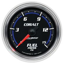 Load image into Gallery viewer, AutoMeter 6162 GAUGE, FUEL PRESSURE, 2 1/16", 15PSI, DIGITAL STEPPER MOTOR, COBALT
