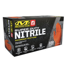Load image into Gallery viewer, Mechanix Wear D01-09-010-100 8 Mil Nitrile Rdt Gloves 100-Bx (Large, Orange)