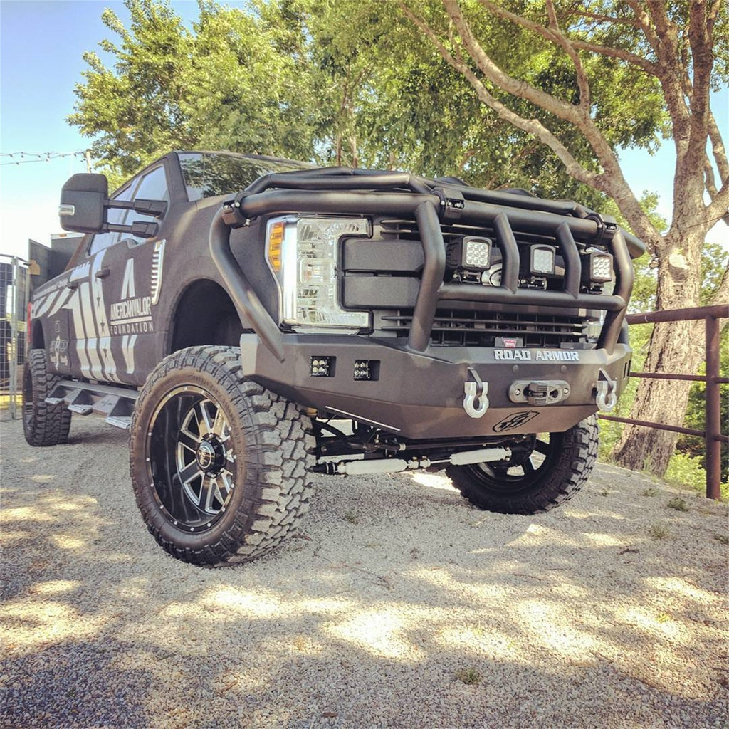 Road Armor 617F3B Stealth Winch Front Bumper for Select Ford F-250 Super Duty, Ford F-350 Super Duty