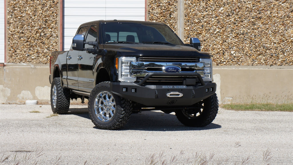 Road Armor 617F4B Stealth Winch Front Bumper for Select Ford F-250 Super Duty, Ford F-350 Super Duty
