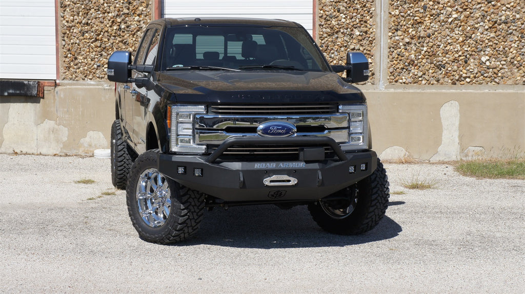 Road Armor 617F4B Stealth Winch Front Bumper for Select Ford F-250 Super Duty, Ford F-350 Super Duty