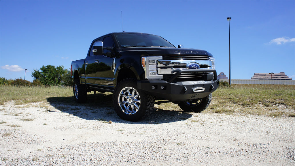 Road Armor 617F4B Stealth Winch Front Bumper for Select Ford F-250 Super Duty, Ford F-350 Super Duty