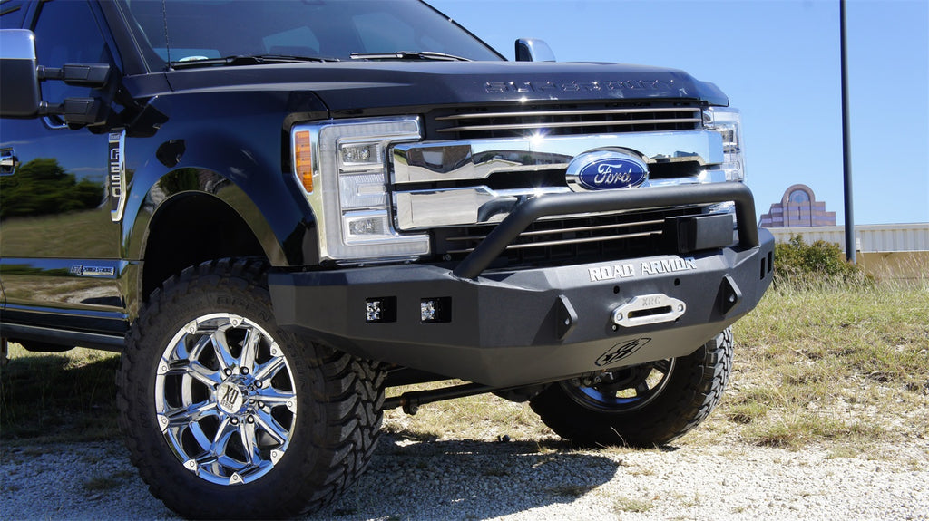 Road Armor 617F4B Stealth Winch Front Bumper for Select Ford F-250 Super Duty, Ford F-350 Super Duty