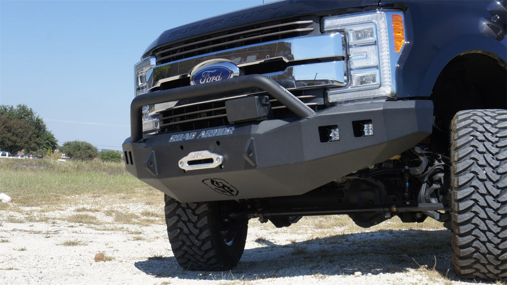Road Armor 617F4B Stealth Winch Front Bumper for Select Ford F-250 Super Duty, Ford F-350 Super Duty