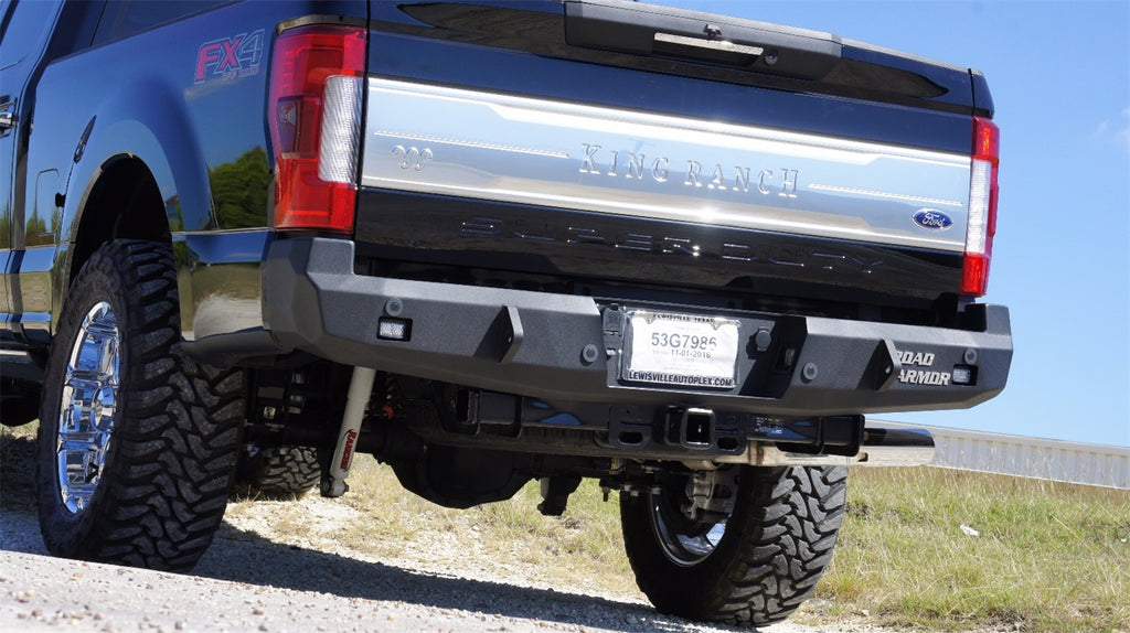Road Armor 617RRB Stealth Winch Rear Bumper for Select Ford F-250 Super Duty, Ford F-350 Super Duty, Ford F-450 Super Duty, Ford F-550 Super Duty