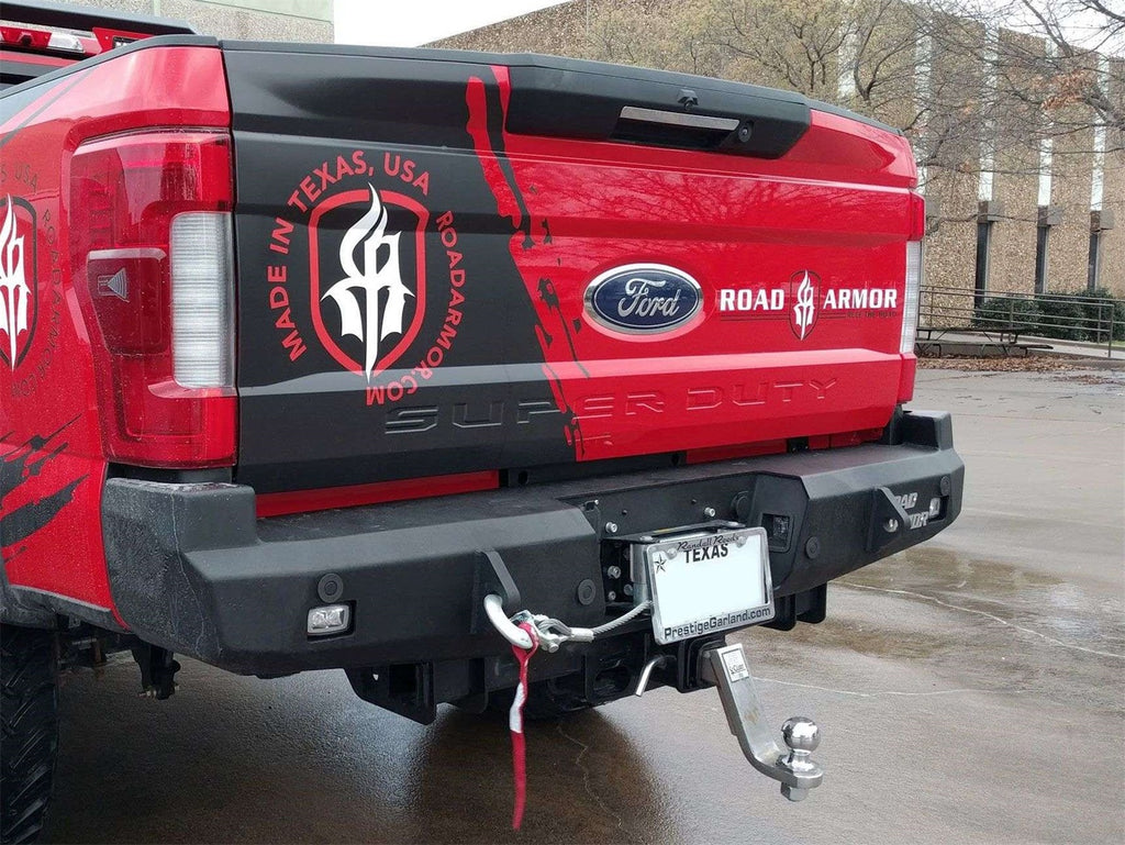 Road Armor 617RRB Stealth Winch Rear Bumper for Select Ford F-250 Super Duty, Ford F-350 Super Duty, Ford F-450 Super Duty, Ford F-550 Super Duty