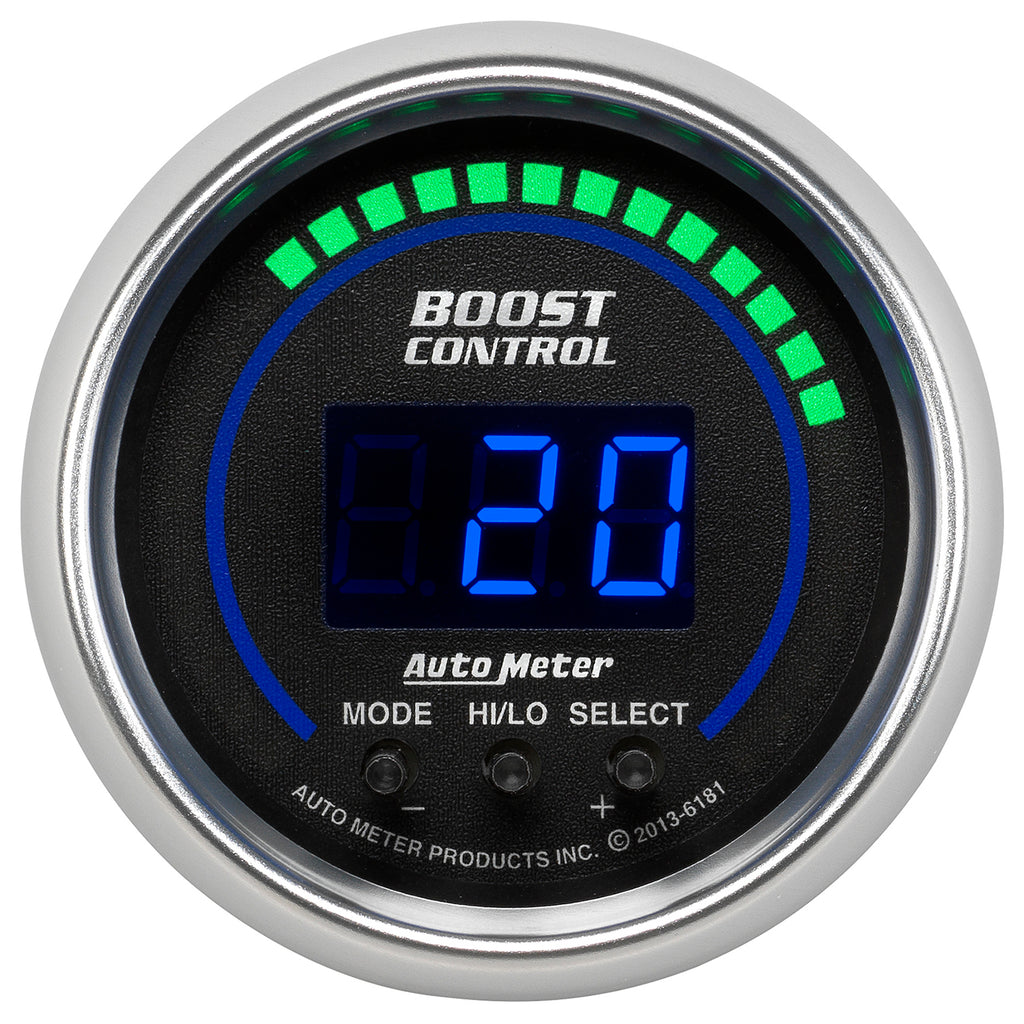 AutoMeter 6181 GAUGE, BOOST CONTROLLER, 2 1/16", 30INHG-30PSI, INCL. SOLENOID, DIGITAL, COBALT