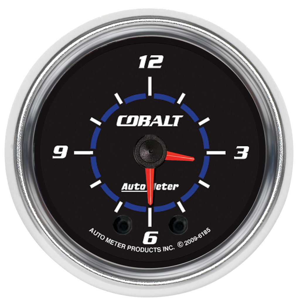 AutoMeter 6185 GAUGE, CLOCK, 2 1/16", 12HR, ANALOG, COBALT
