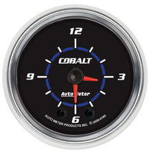 Load image into Gallery viewer, AutoMeter 6185 GAUGE, CLOCK, 2 1/16", 12HR, ANALOG, COBALT