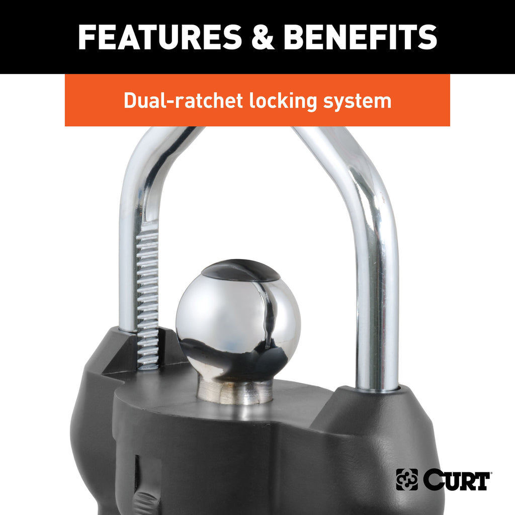 CURT 23179 CURT 23179 Ballistic-Grade Nylon Universal Trailer Tongue Lock - Truck Part Superstore