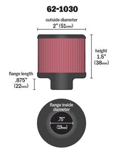 Load image into Gallery viewer, K&amp;N 62-1030 Vent Air Filter/ Breather