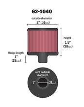 Load image into Gallery viewer, K&amp;N 62-1040 Vent Air Filter/ Breather