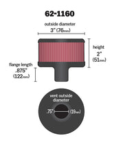 Load image into Gallery viewer, K&amp;N 62-1160 Vent Air Filter/ Breather