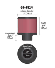 Load image into Gallery viewer, K&amp;N 62-1514 Vent Air Filter/ Breather