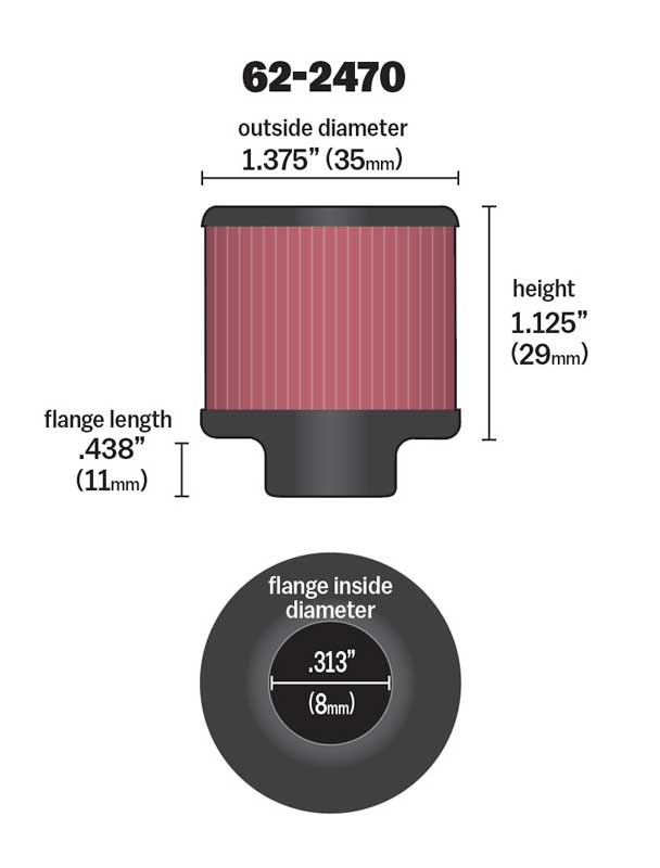 K&N 62-2470 Vent Air Filter/ Breather