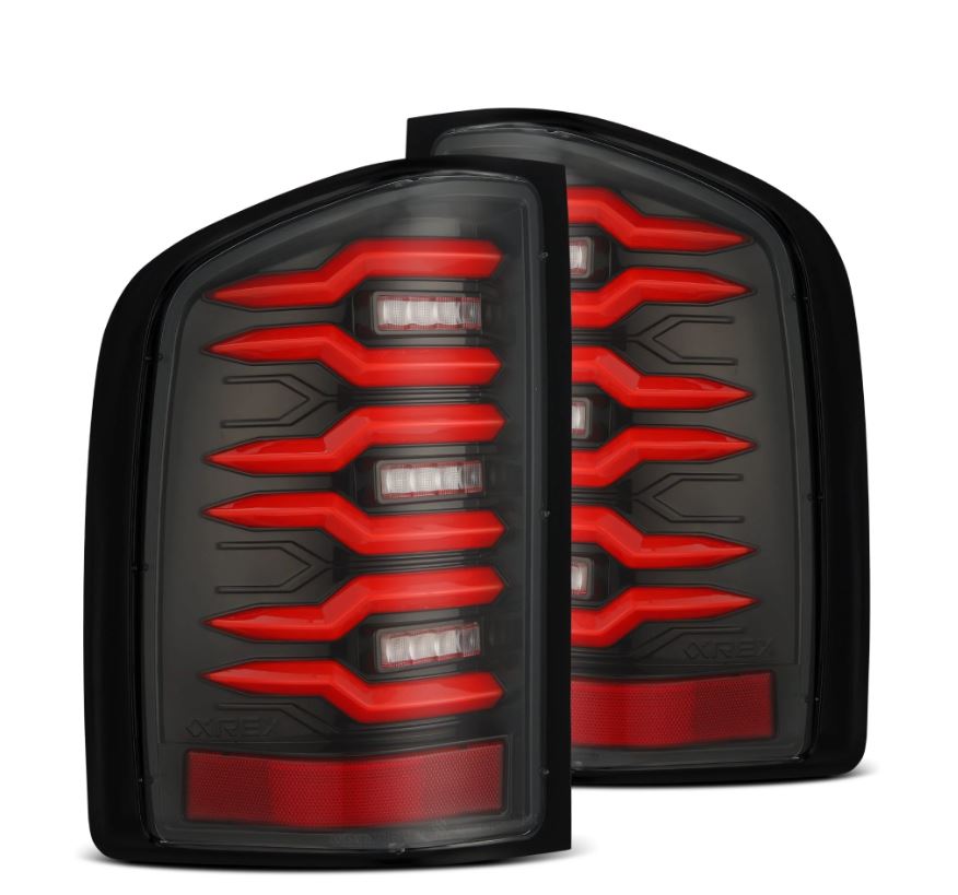 AlphaRex 620000 LED Taillights Black Red for Select Chevrolet Silverado 1500, Chevrolet Silverado 2500, Chevrolet Silverado 3500, Chevrolet Silverado HD