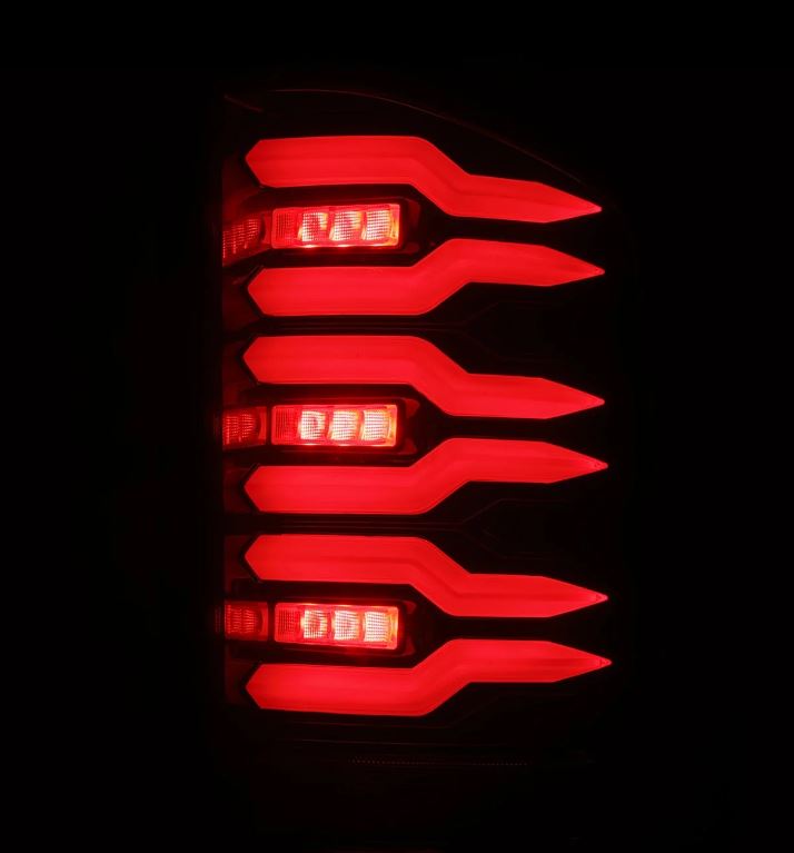 AlphaRex 620000 LED Taillights Black Red for Select Chevrolet Silverado 1500, Chevrolet Silverado 2500, Chevrolet Silverado 3500, Chevrolet Silverado HD