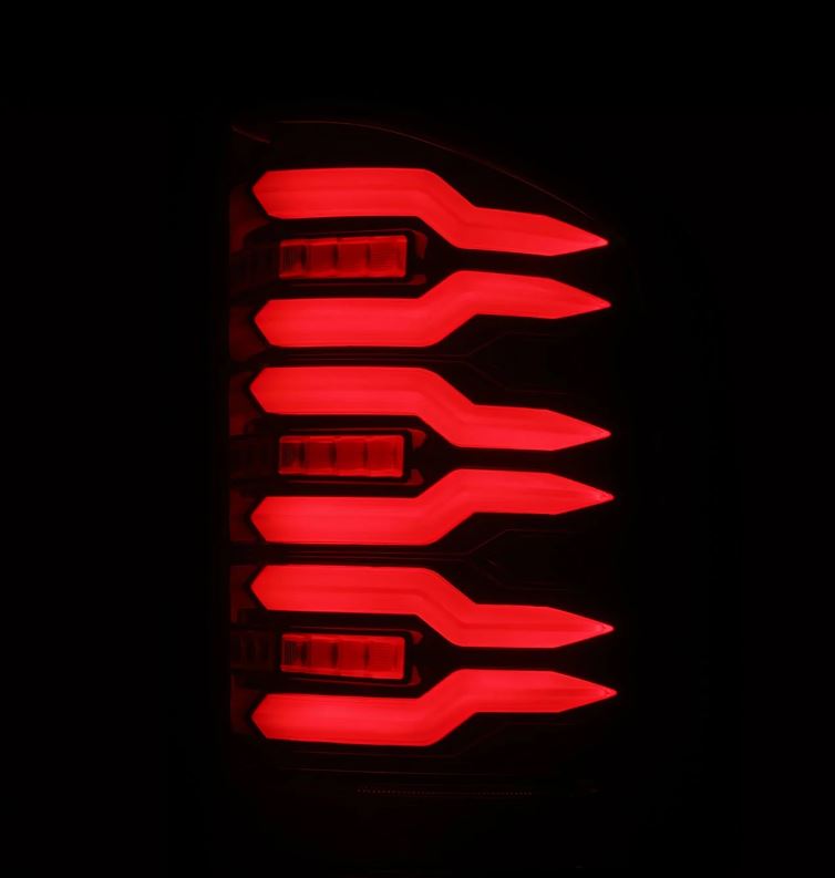 AlphaRex 620000 LED Taillights Black Red for Select Chevrolet Silverado 1500, Chevrolet Silverado 2500, Chevrolet Silverado 3500, Chevrolet Silverado HD