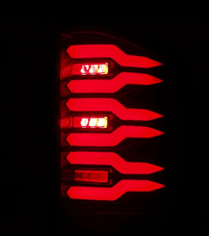 AlphaRex 620000 LED Taillights Black Red for Select Chevrolet Silverado 1500, Chevrolet Silverado 2500, Chevrolet Silverado 3500, Chevrolet Silverado HD