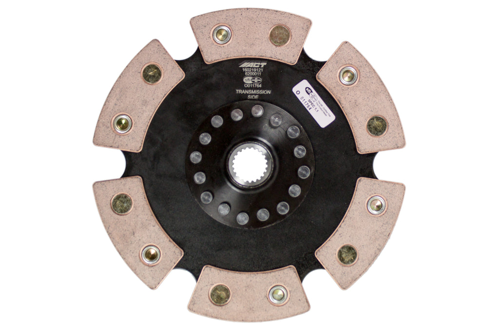 Advanced Clutch 6200011 ACT 6 Pad Rigid Race Clutch Disc for Select Acura Integra, Honda Accord, Honda CRX, Honda Civic, Honda Prelude