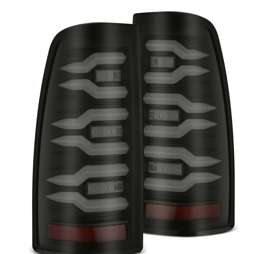 AlphaRex 620006 LED Taillights Black for Select Chevrolet Silverado, Chevrolet Silverado 1500, Chevrolet Silverado 2500, Chevrolet Silverado 3500, GMC Sierra