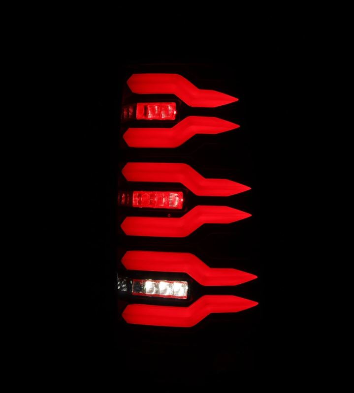 AlphaRex 620007 LED Taillights Black Red for Select Chevrolet Silverado, Chevrolet Silverado 1500, Chevrolet Silverado 2500, Chevrolet Silverado 3500, GMC Sierra