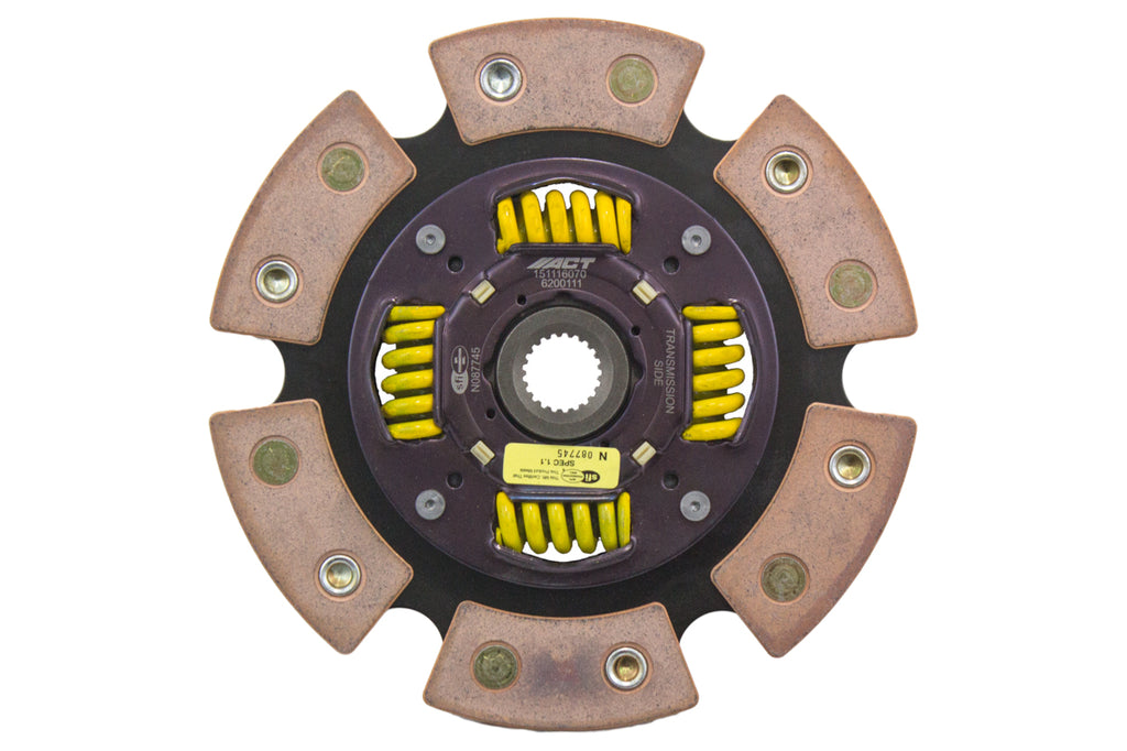 Advanced Clutch 6200111 ACT 6 Pad Sprung Race Clutch Disc for Select Acura Integra, Honda Accord, Honda CRX, Honda Civic, Honda Prelude