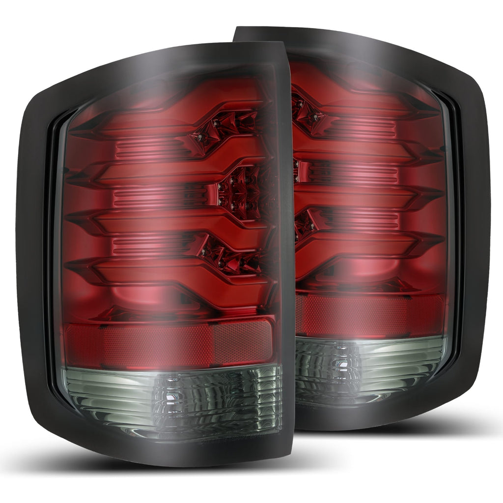 AlphaRex 620020 LED Taillights Red Smoke for Select Chevrolet Silverado 1500, Chevrolet Silverado HD, GMC Sierra HD